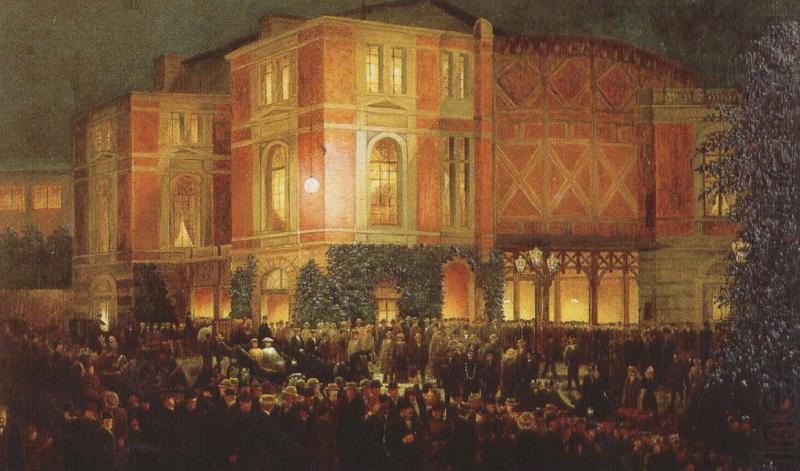 arthur o shaughnessy outide the bayreuth festspielhaus china oil painting image